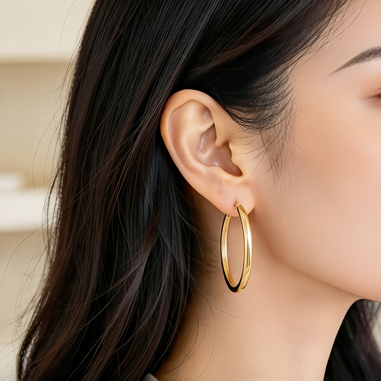Women's Simple Low Sensitivity Earrings, Designer Gift